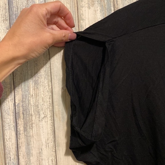 Armani jeans women’s black over sized T-shirt with silver sparkle graphics | XS - Picture 10 of 10